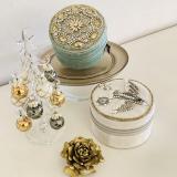 ビーズ刺繍ラウンドケース